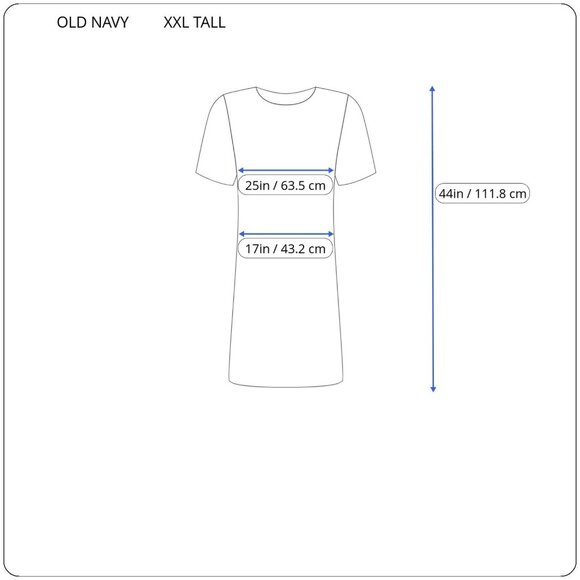 Old Navy Womens Dress XXL Tall Plus Short Sleeve Blue Black Tie Dye TIE16XE - Picture 2 of 11